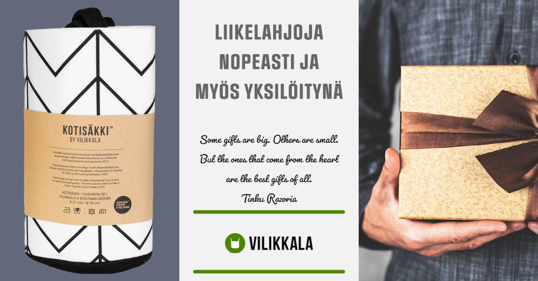 Liikelahjat nopeasti ja myös yksilöitynä