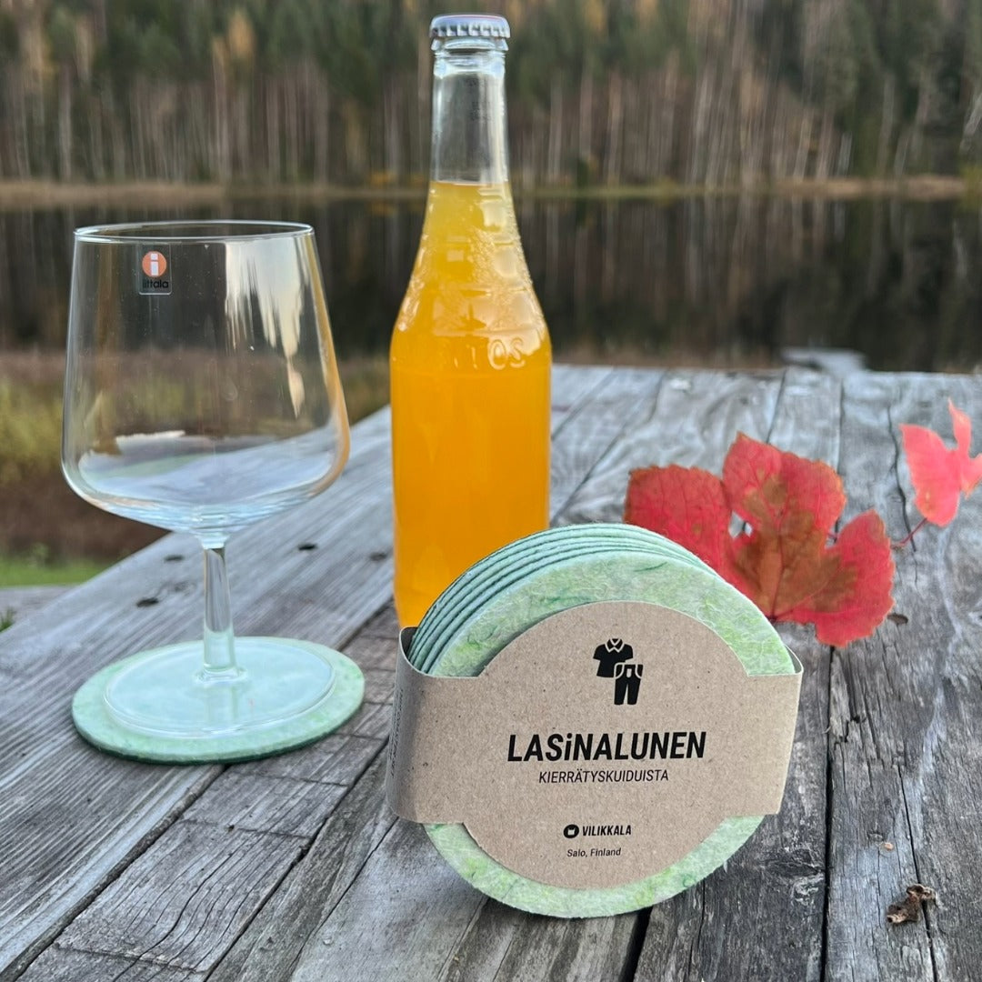 Lasinaluset kierrätyskuidusta