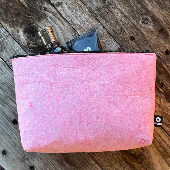 Tarvikepussi pinkki SILVA poistotekstiilihuopa 18x27cm, pinkki pussukka käyttötarkoitukseen.