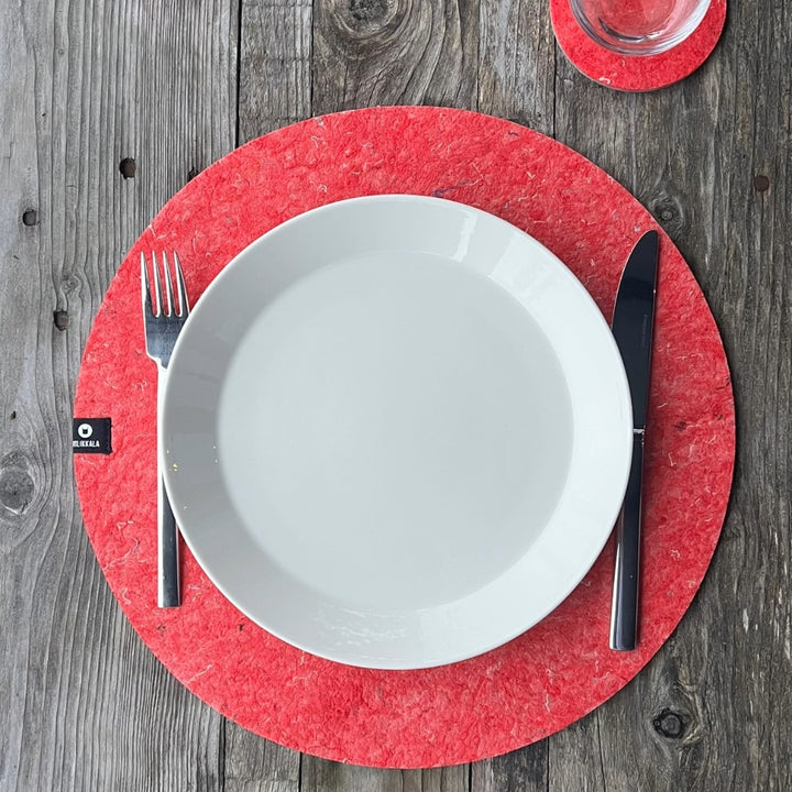 Pöytätabletti Ahtiala vihreä/punainen 38 cm poistotekstiilihuopa