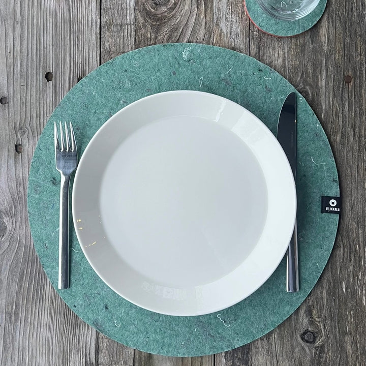 Pöytätabletti Ahtiala vihreä/punainen 38 cm poistotekstiilihuopa