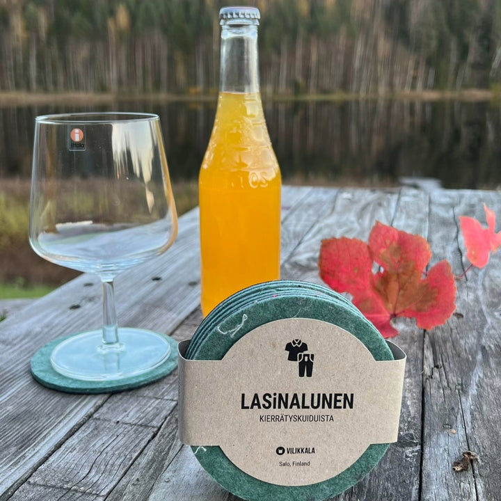 Lasinalunen Viiari vihreä/grafiitti 6 kpl/setti