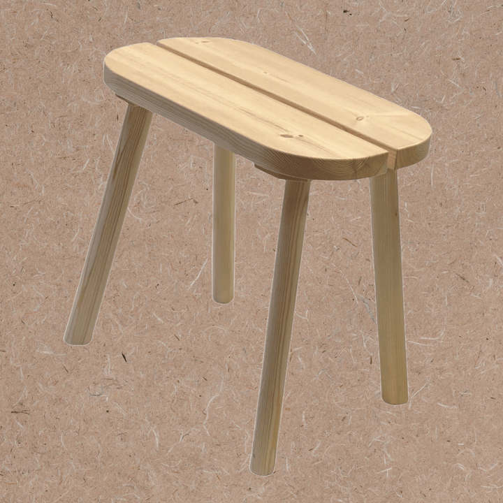 Sauna stool | Vintage | untreated wood | 48*27*43 cm