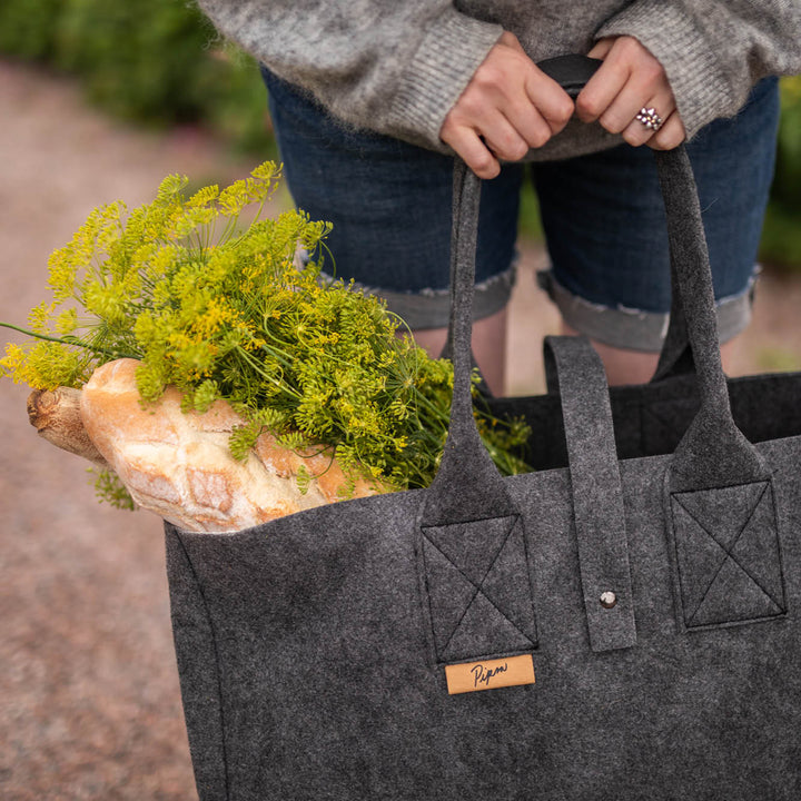 Tote-laukku Pipsa, harmaa viikonloppulaukku 70 L